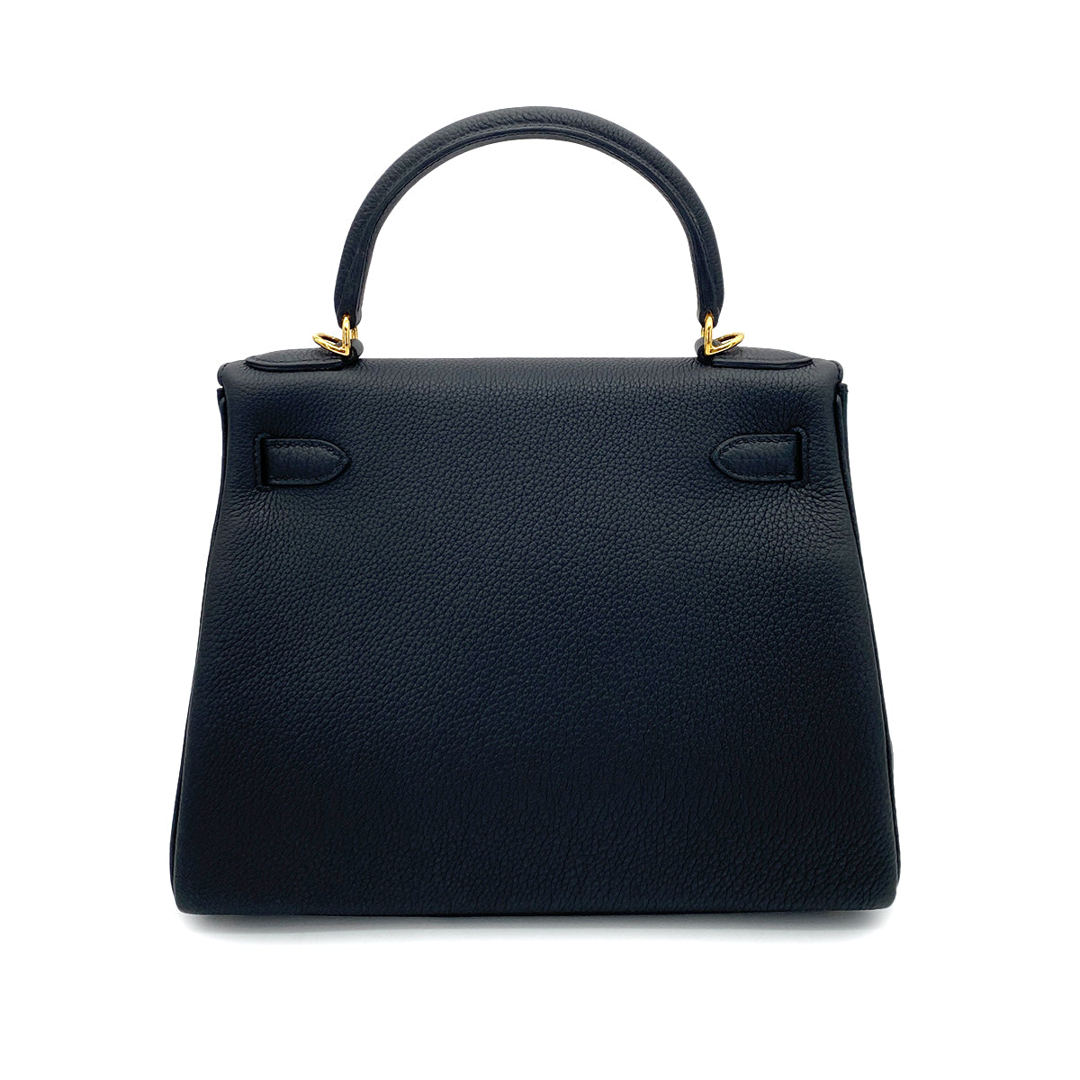 HERMES KELLY 28 RETOURNE BLACK TOGO HAND SHOULDER BAG W GHW 90254602