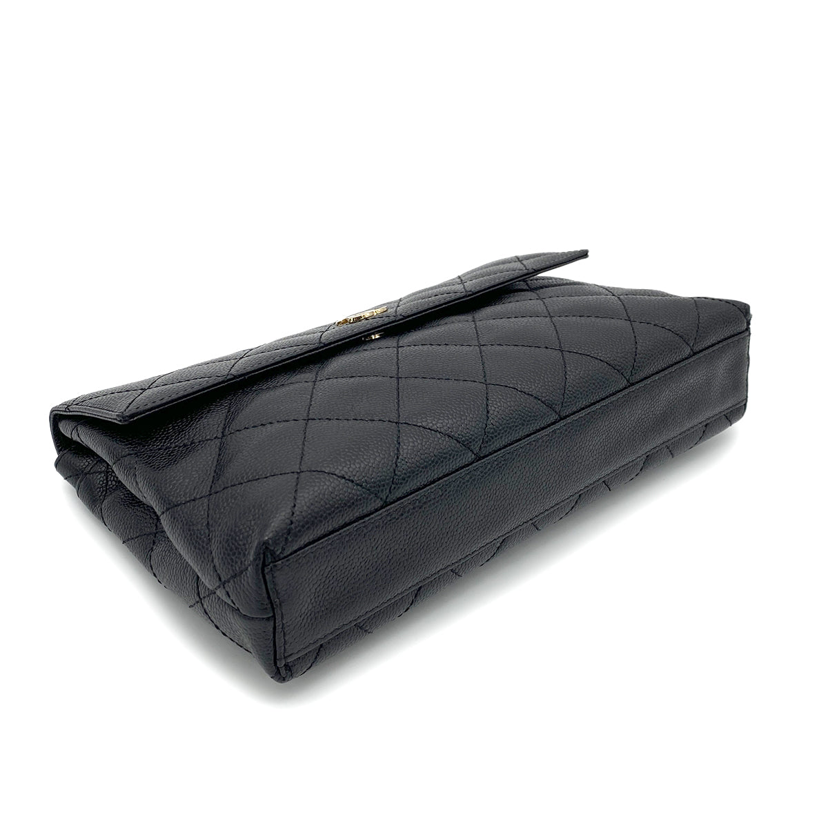 CHANEL VINTAGE MATELASSE CLUTCH BAG BLACK CAVIAR SKIN 90254604