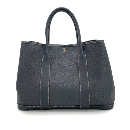 HERMES GARDEN PARTY PM GRAPHITE VEAU NEGONDA TOTE BAG □L 90254611