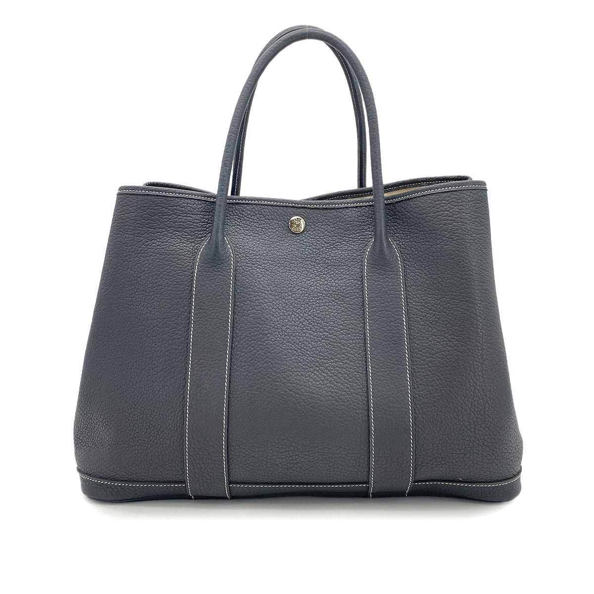 HERMES GARDEN PARTY PM GRAPHITE VEAU NEGONDA TOTE BAG □L 90254611