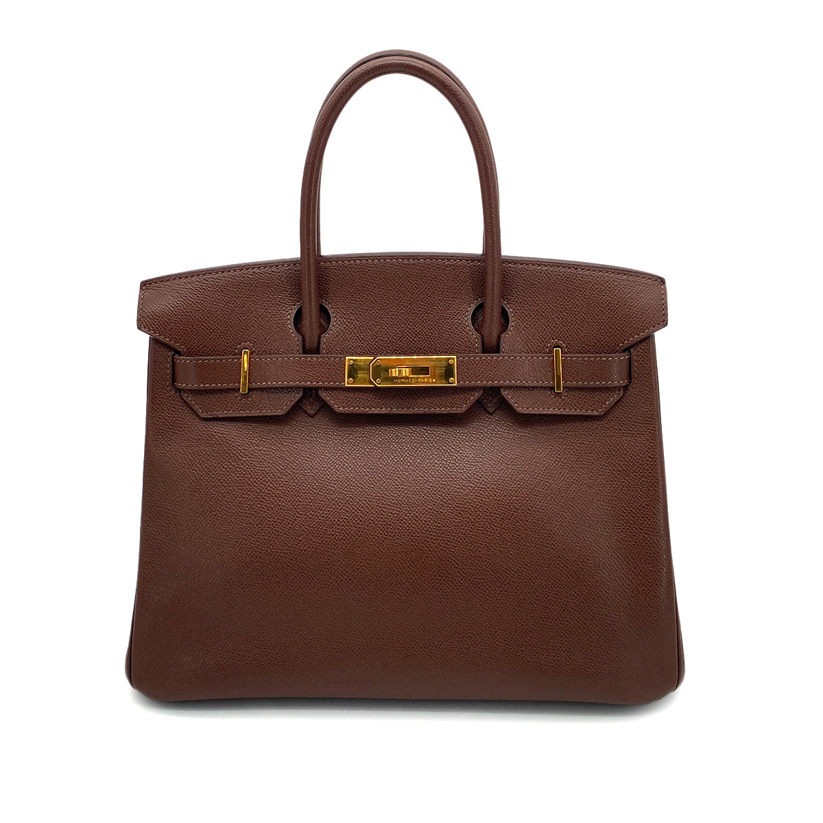 HERMES BIRKIN 30 BROWN TYPE EPSOM HAND BAG ▢I GHW 90254612