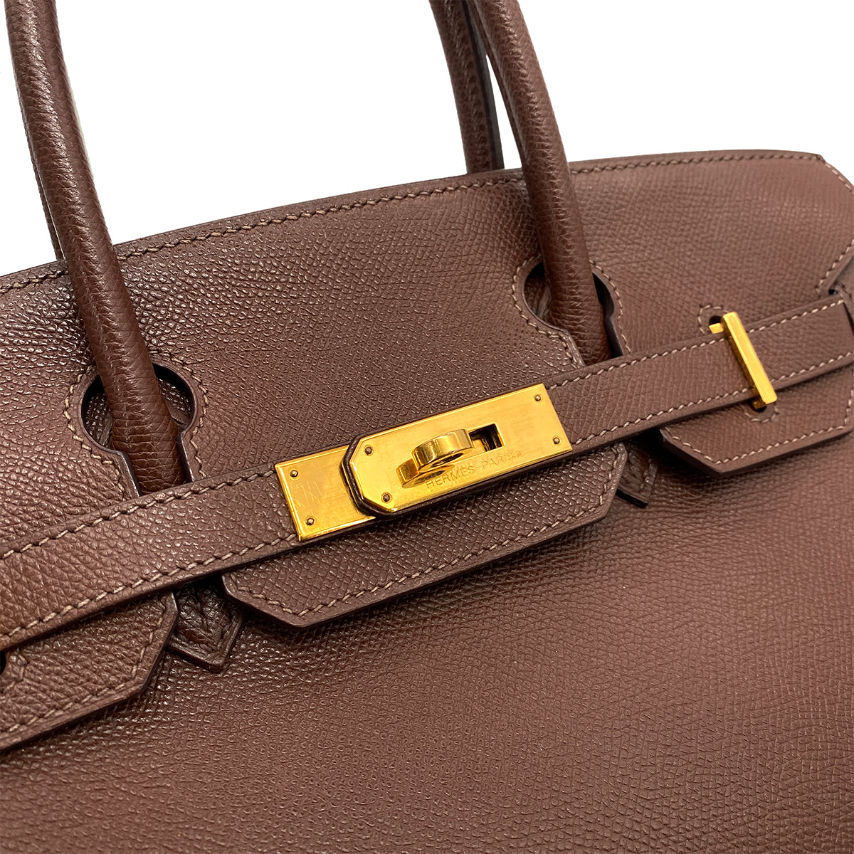 HERMES BIRKIN 30 BROWN TYPE EPSOM HAND BAG ▢I GHW 90254612