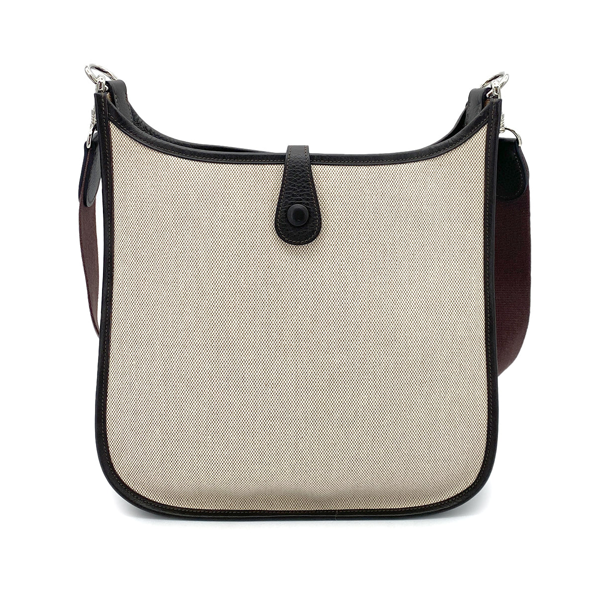 HERMES EVELYNE PM BROWN TOILE H SHOULDER BAG □F SHW 90254616