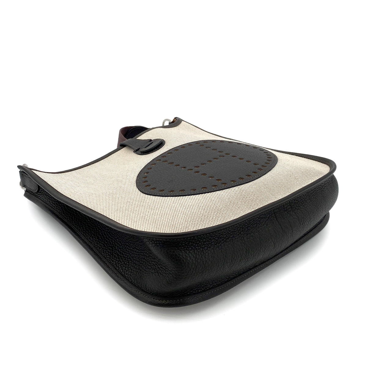 HERMES EVELYNE PM BROWN TOILE H SHOULDER BAG □F SHW 90254616