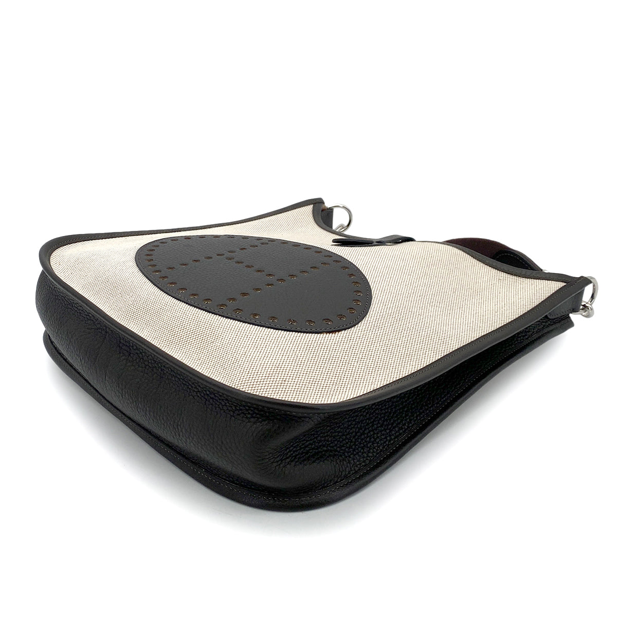 HERMES EVELYNE PM BROWN TOILE H SHOULDER BAG □F SHW 90254616