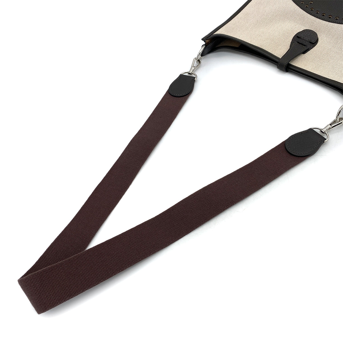 HERMES EVELYNE PM BROWN TOILE H SHOULDER BAG □F SHW 90254616