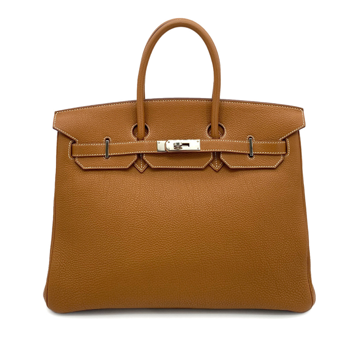 HERMES BIRKIN 35 GOLD TOGO HAND BAG □G SHW 90254693