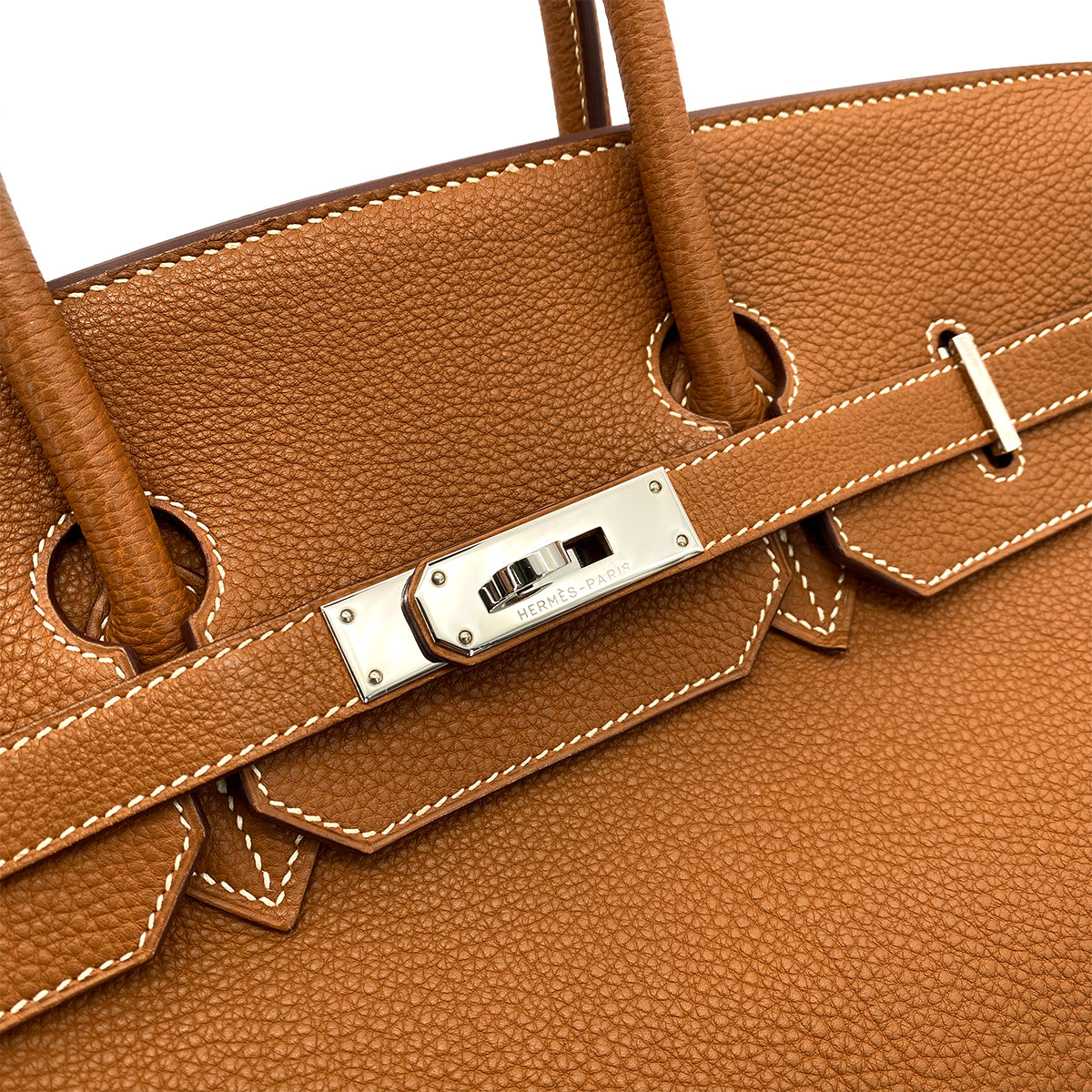 HERMES BIRKIN 35 GOLD TOGO HAND BAG □G SHW 90254693