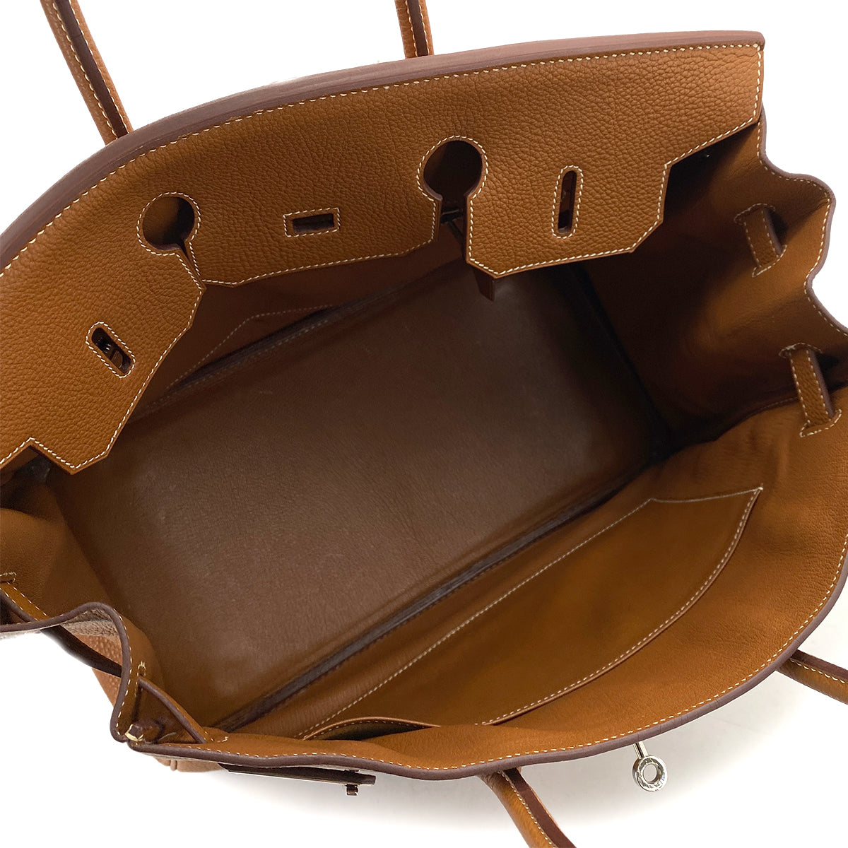 HERMES BIRKIN 35 GOLD TOGO HAND BAG □G SHW 90254693