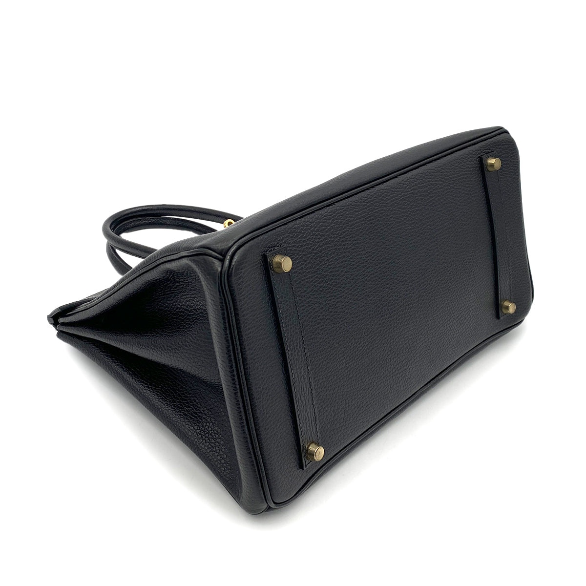 HERMES BIRKIN 35 BLACK ARDENNES HAND BAG □E GHW 90254696