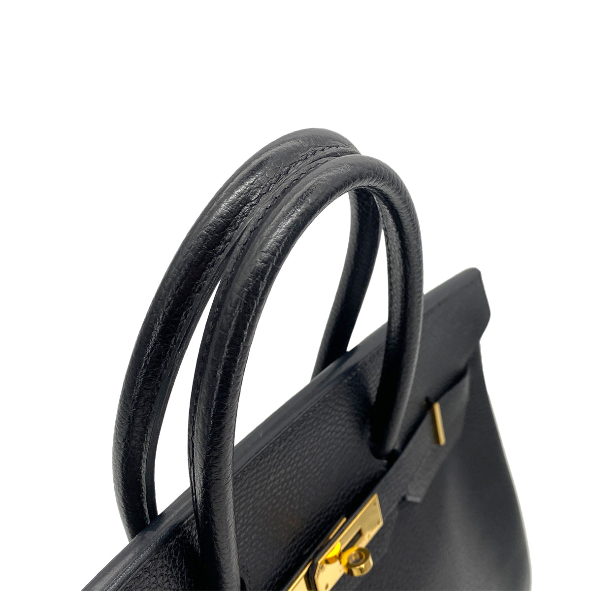 HERMES BIRKIN 35 BLACK ARDENNES HAND BAG □E GHW 90254696