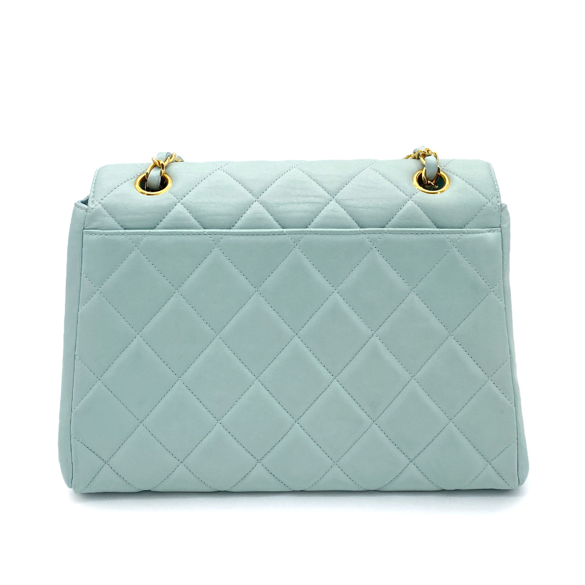 CHANEL VINTAGE MATELASSE HAND BAG MINT LAMB SKIN 90254703