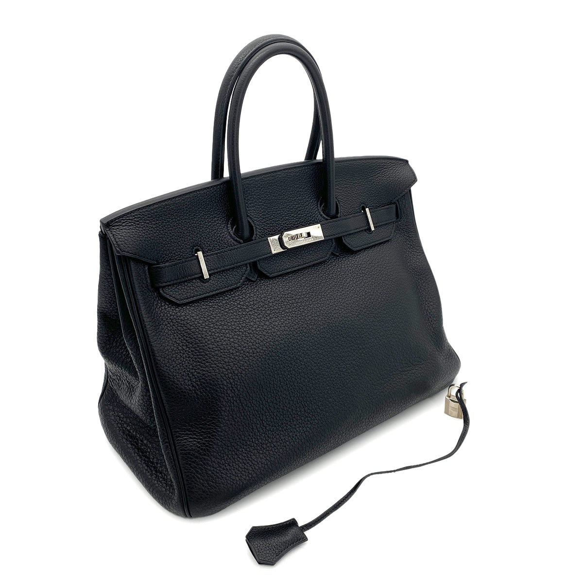 HERMES BIRKIN 35 BLACK TAURILLON CLEMENCE HAND BAG □L SHW 90254919