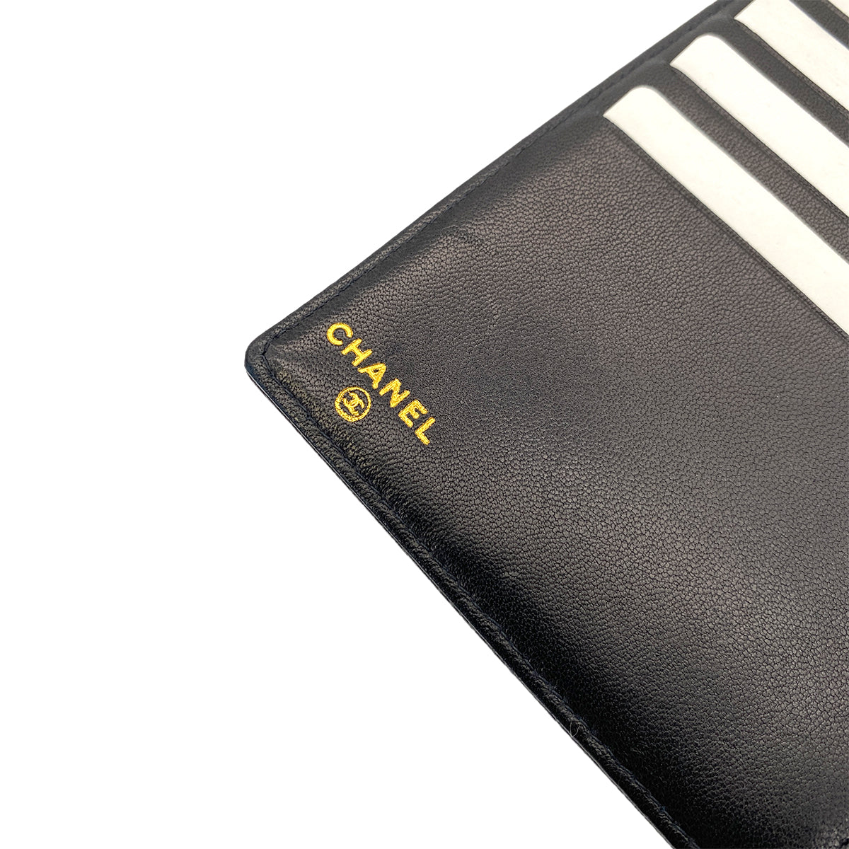 CHANEL VINTAGE BIFOLD LONG WALLET BLACK CAVIAR SKIN 90255119