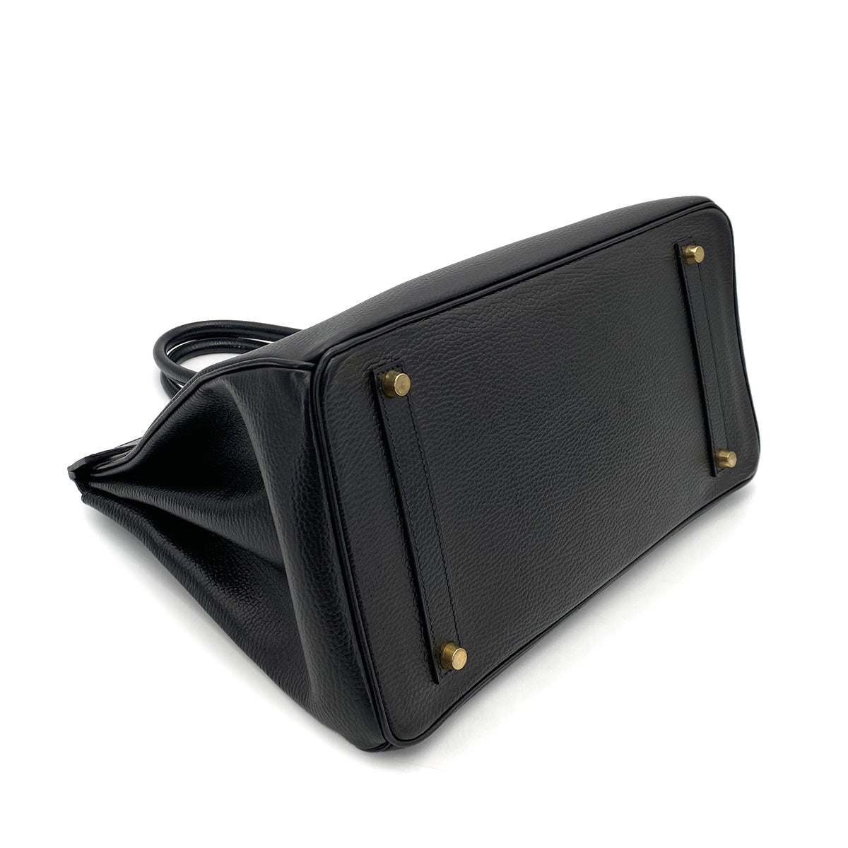 HERMES BIRKIN 35 BLACK ARDENNES HAND BAG □D GHW 90255343