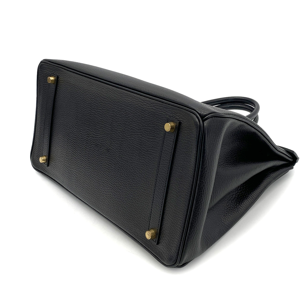 HERMES BIRKIN 35 BLACK ARDENNES HAND BAG □D GHW 90255343