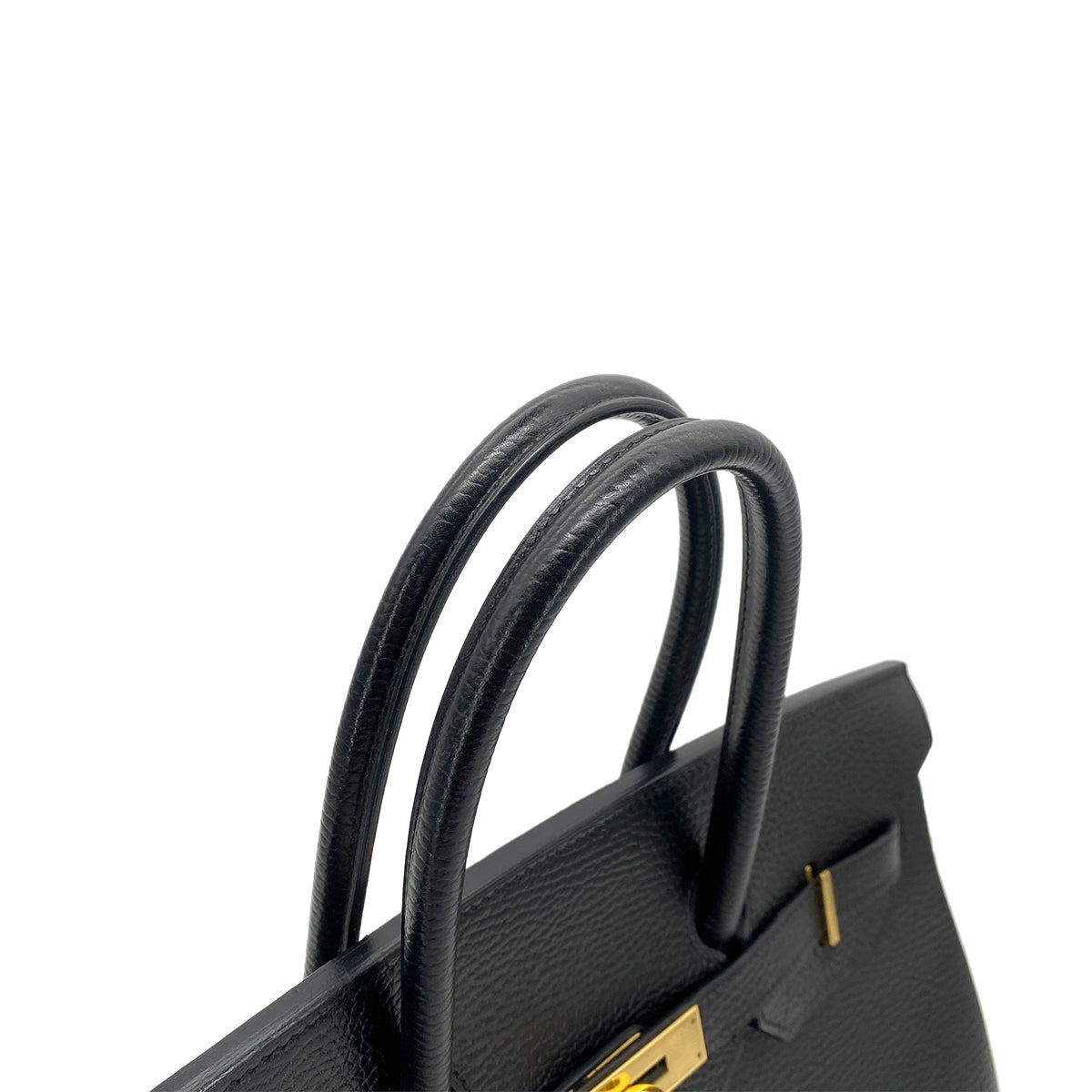 HERMES BIRKIN 35 BLACK ARDENNES HAND BAG □D GHW 90255343