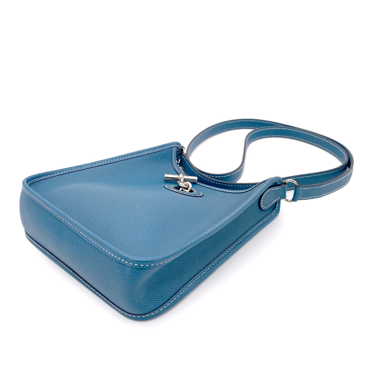 HERMES VESPA BLUE THALASSA EPSON SHOULDER BAG □H 90255347