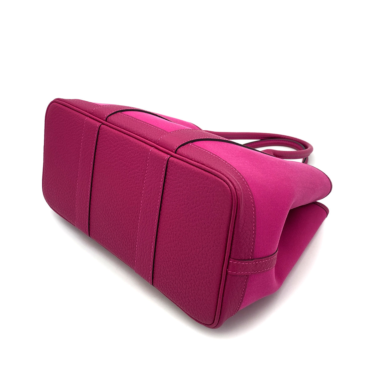HERMES GARDEN PARTY TPM TOILE OFFICIER ROSE PURPLE BISCUIT HAND BAG Z 90255350
