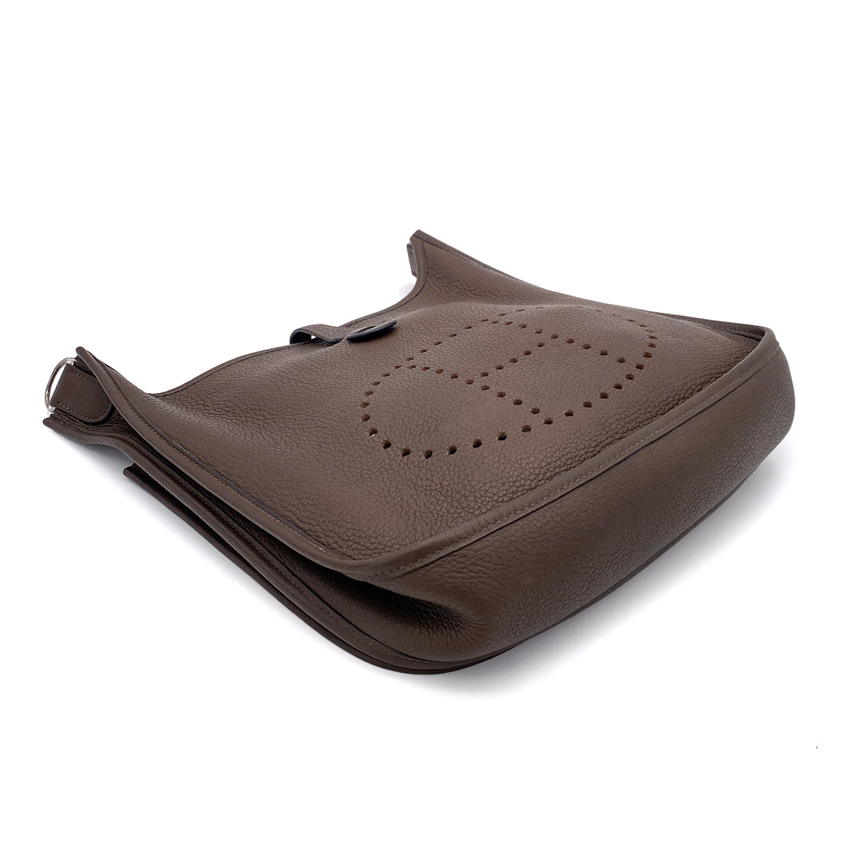 HERMES EVELYNE 2 PM CHOCOLAT TAURILLON CLEMENCE SHOULDER BAG □K 90255366