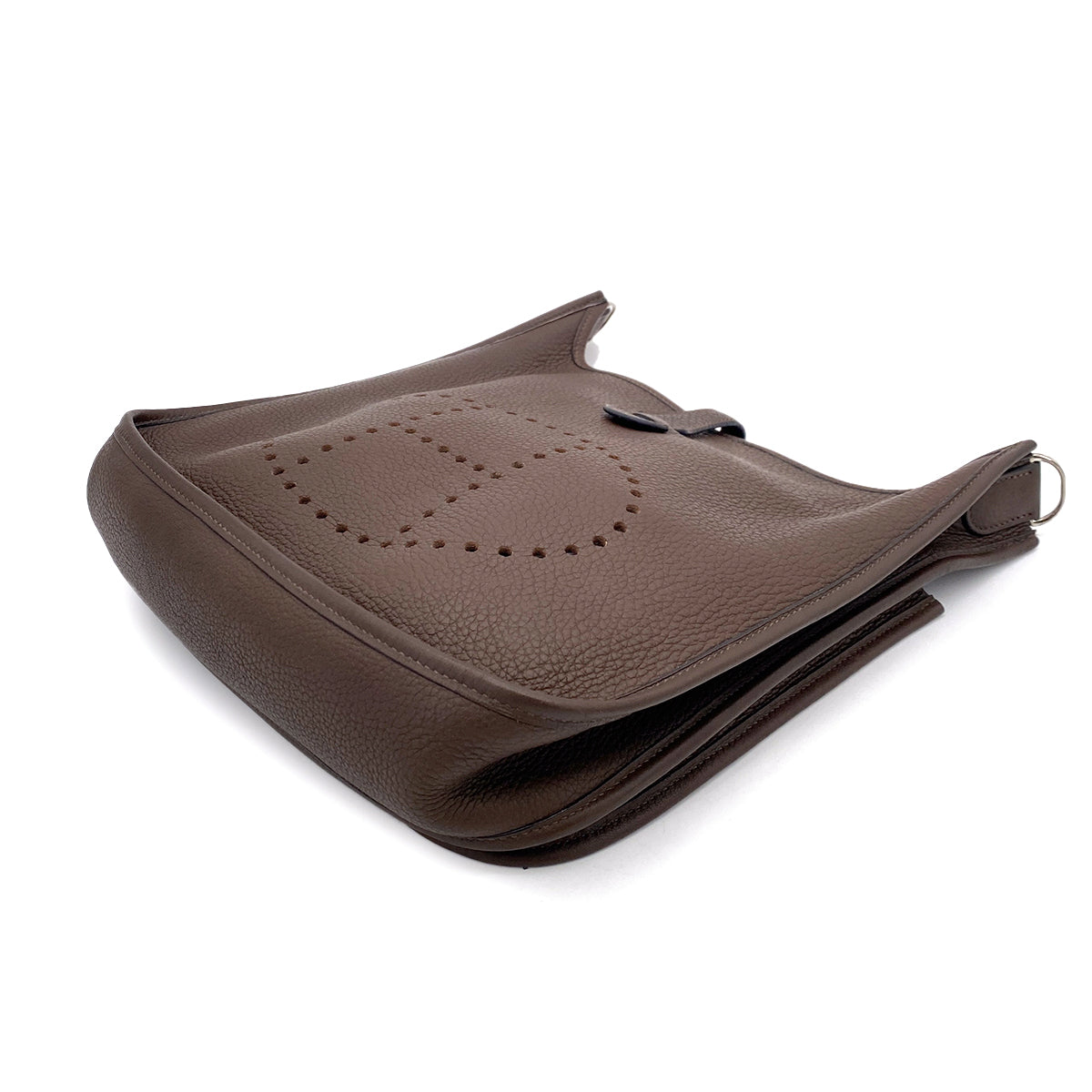 HERMES EVELYNE 2 PM CHOCOLAT TAURILLON CLEMENCE SHOULDER BAG □K 90255366