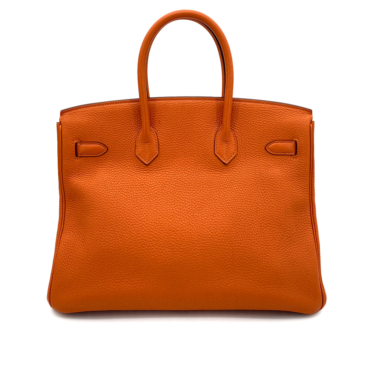 HERMES BIRKIN 35 ORANGE TAURILLON CLEMENCE HAND BAG □P SHW 90255375