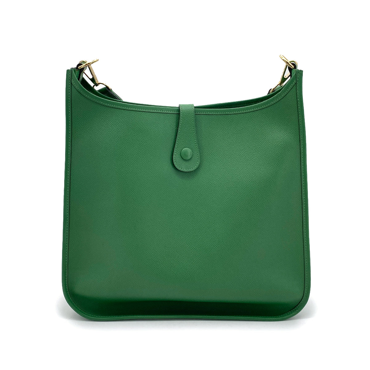 HERMES EVELYNE1 GM  COUCHEVEL VERT BENGALE SHOULDER BAG □B 90255677