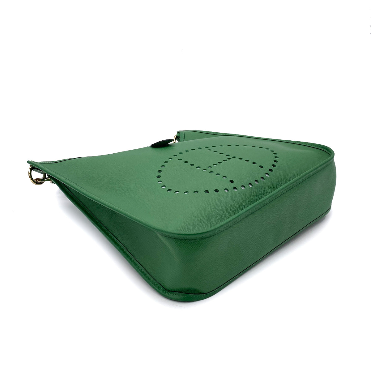 HERMES EVELYNE1 GM  COUCHEVEL VERT BENGALE SHOULDER BAG □B 90255677