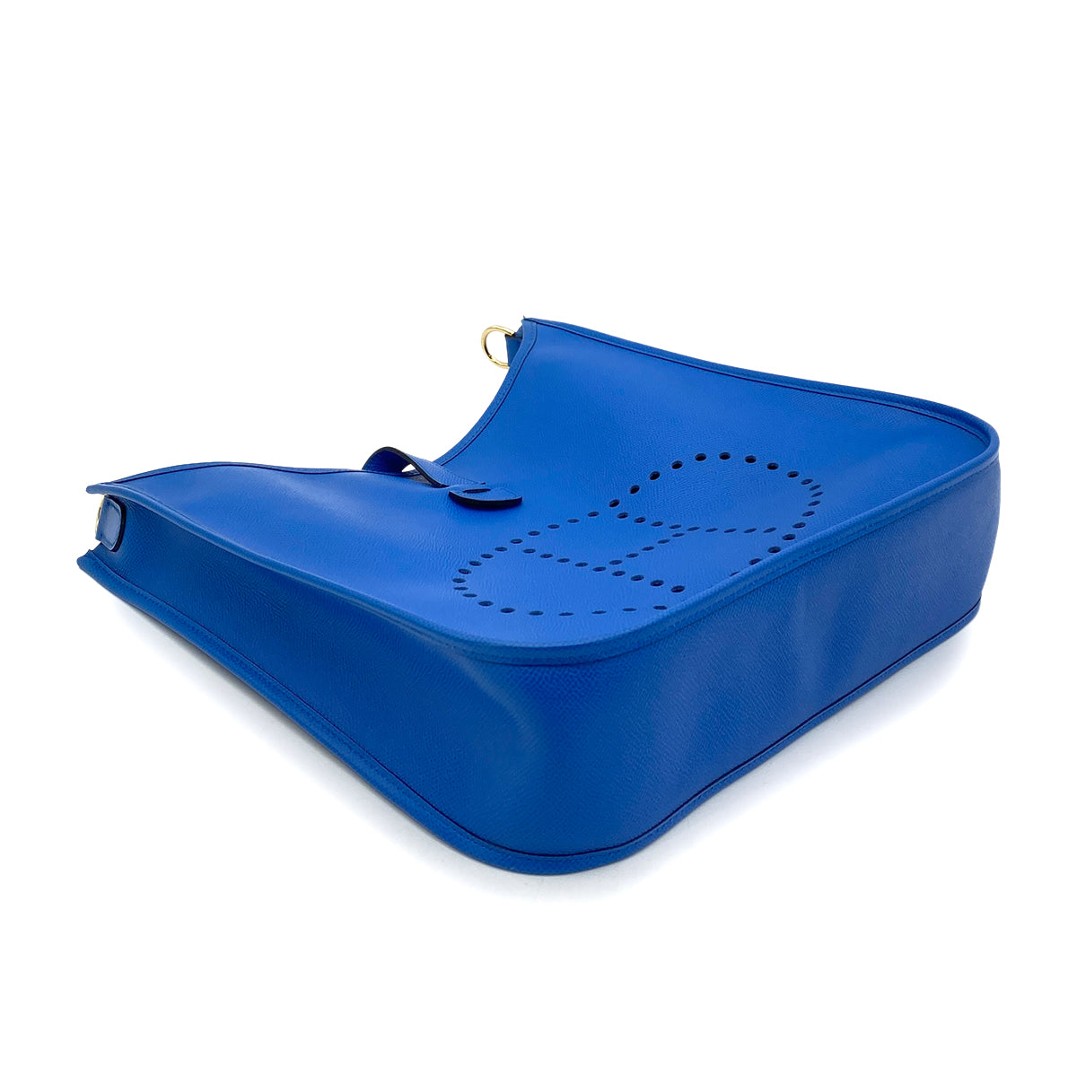 HERMES EVELYNE GM BLUE FRANCE COUCHEVEL SHOULDER BAG □A 90255678