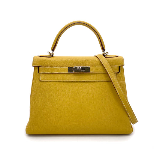 HERMES KELLY 28 SELLIER CURRY TOGO HAND SHOULDER □L BAG SHW 90255682