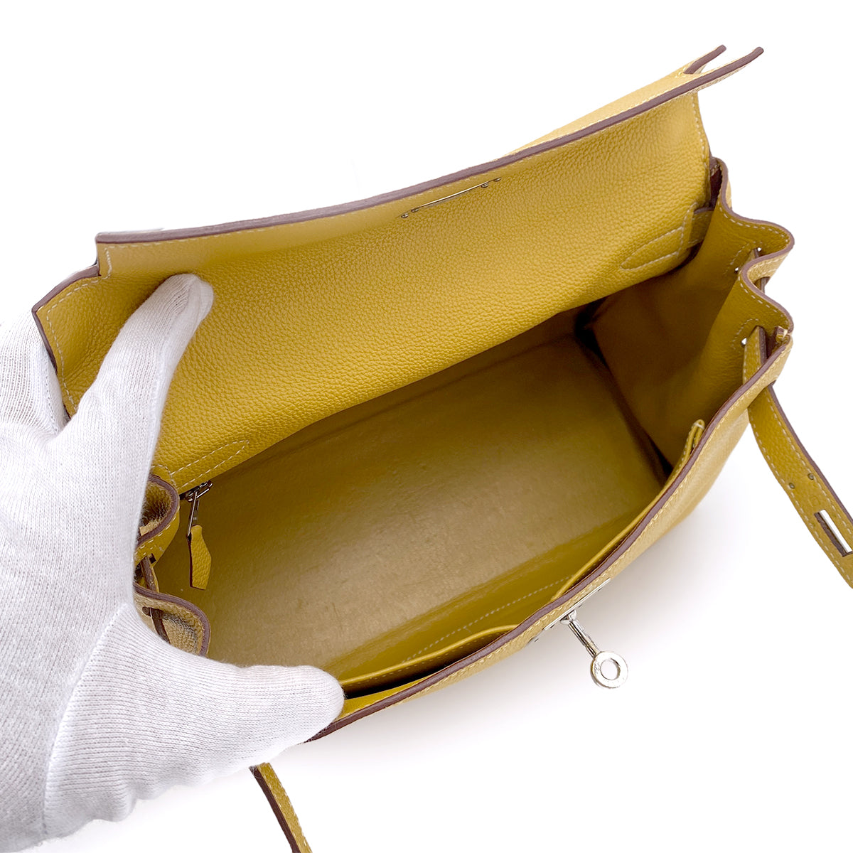 HERMES KELLY 28 SELLIER CURRY TOGO HAND SHOULDER □L BAG SHW 90255682