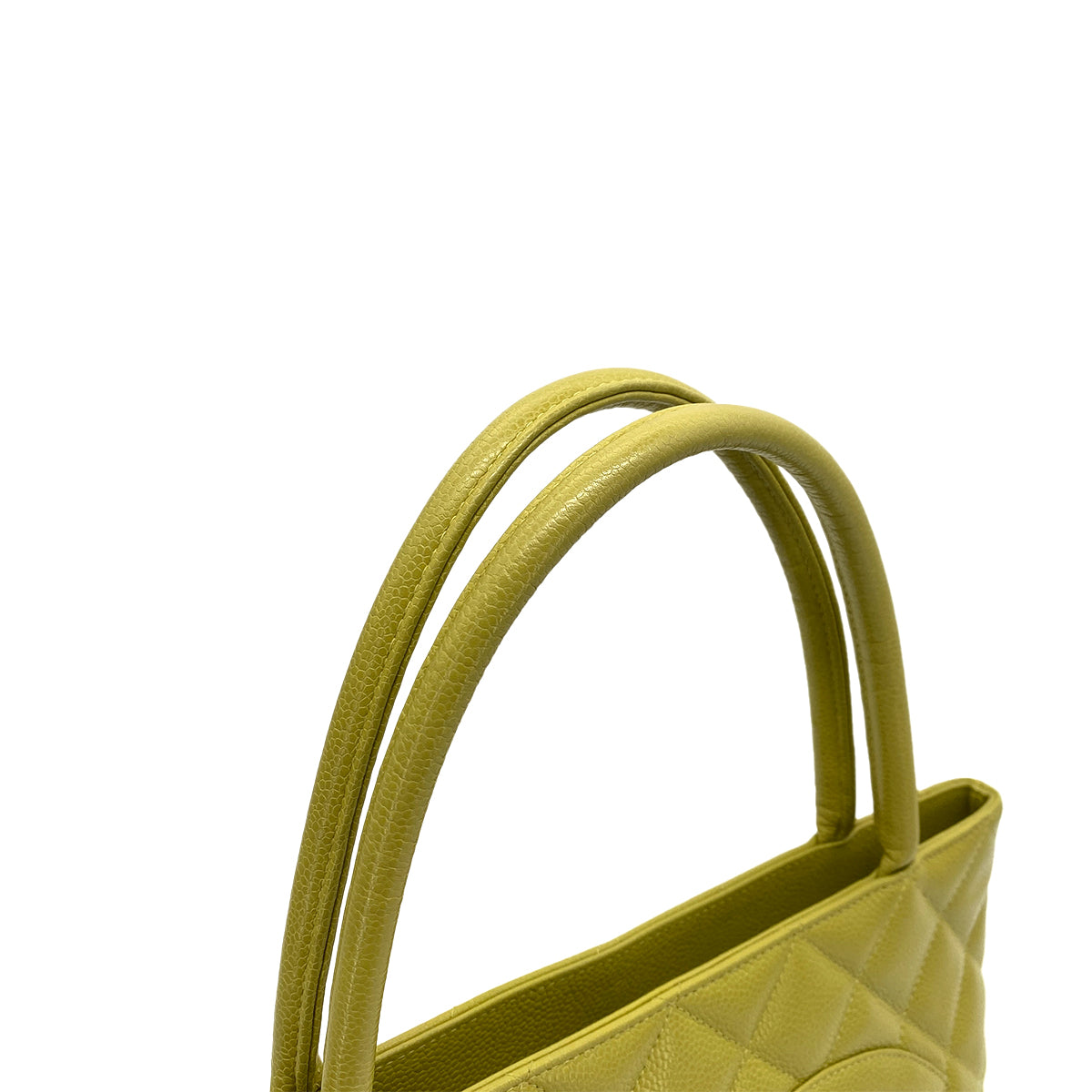 CHANEL VINTAGE MEDALLION TOTE BAG GREEN CAVIAR SKIN 90255692