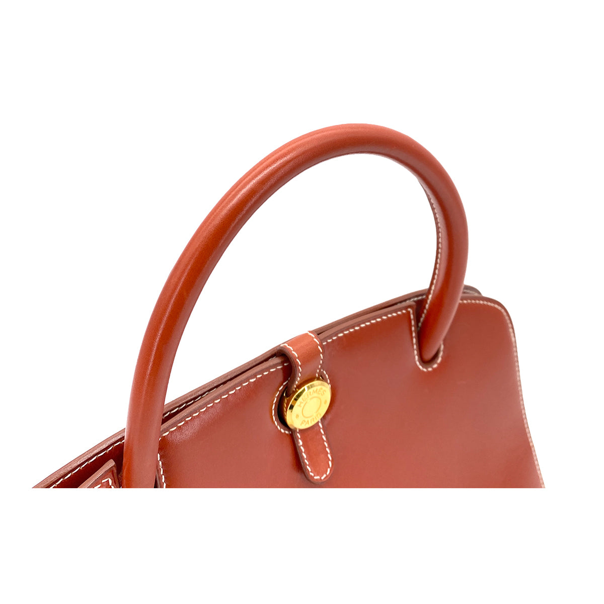 HERMES DALVI MM BRIQUE BOXCALF HAND BAG □C GHW 90255728