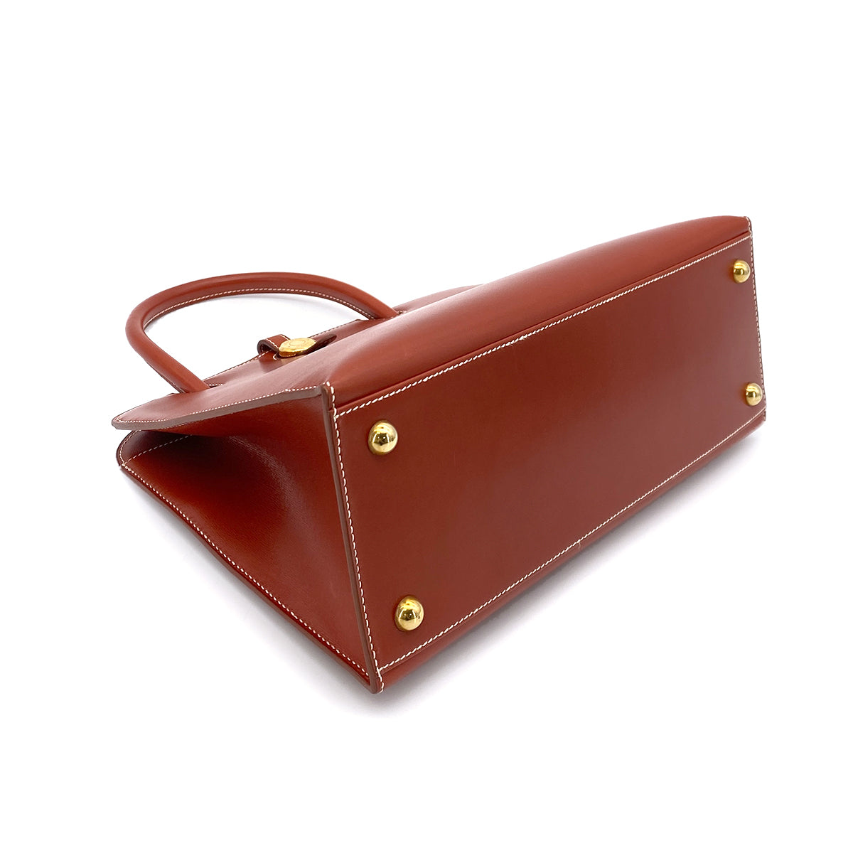 HERMES DALVI MM BRIQUE BOXCALF HAND BAG □C GHW 90255728