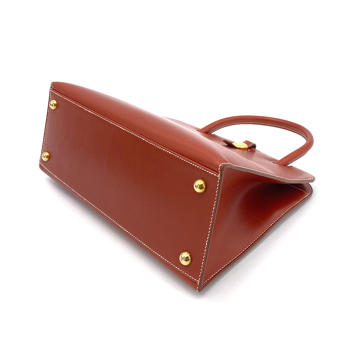 HERMES DALVI MM BRIQUE BOXCALF HAND BAG □C GHW 90255728