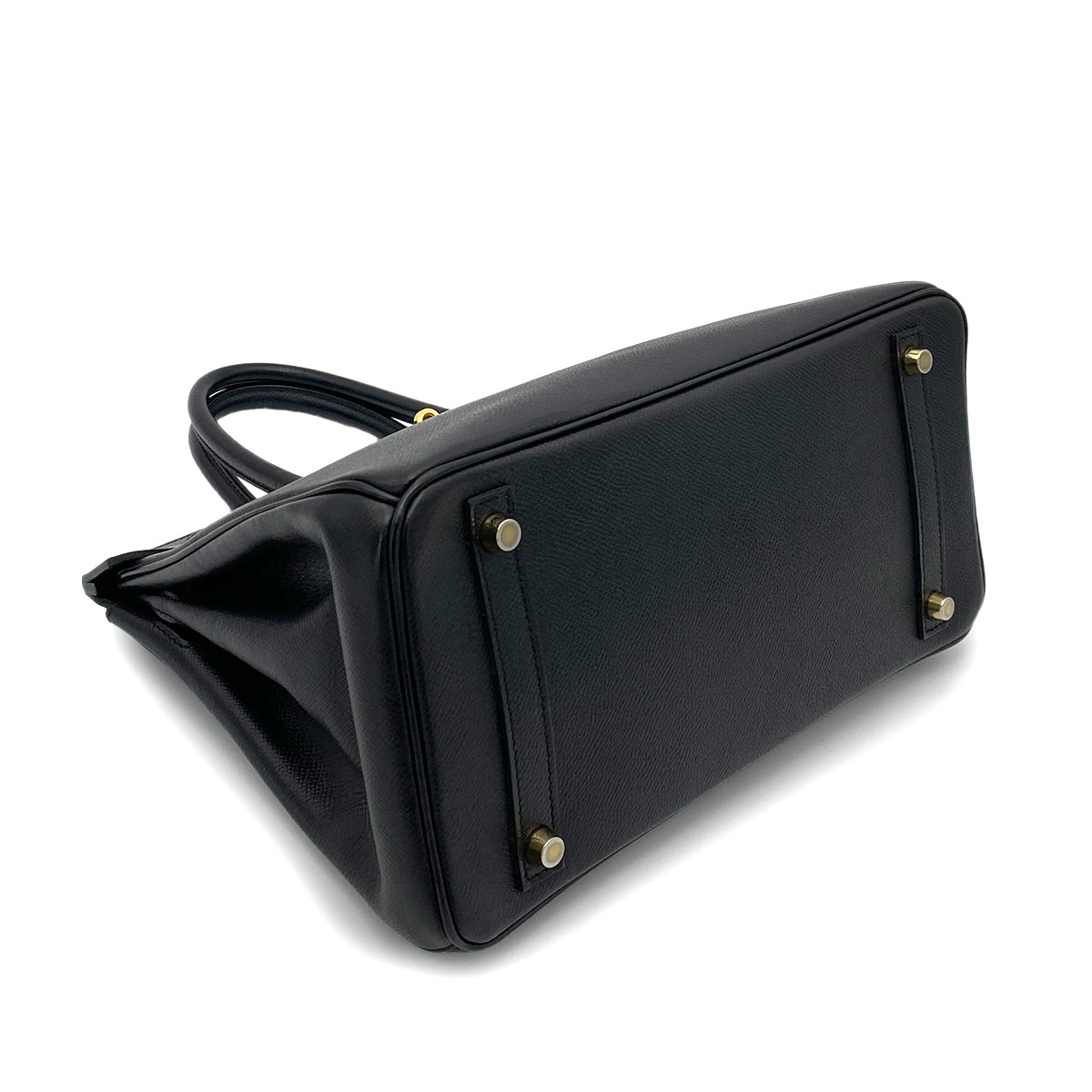 HERMES BIRKIN 30 BLACK EPSOM HAND BAG □O GHW 90255731