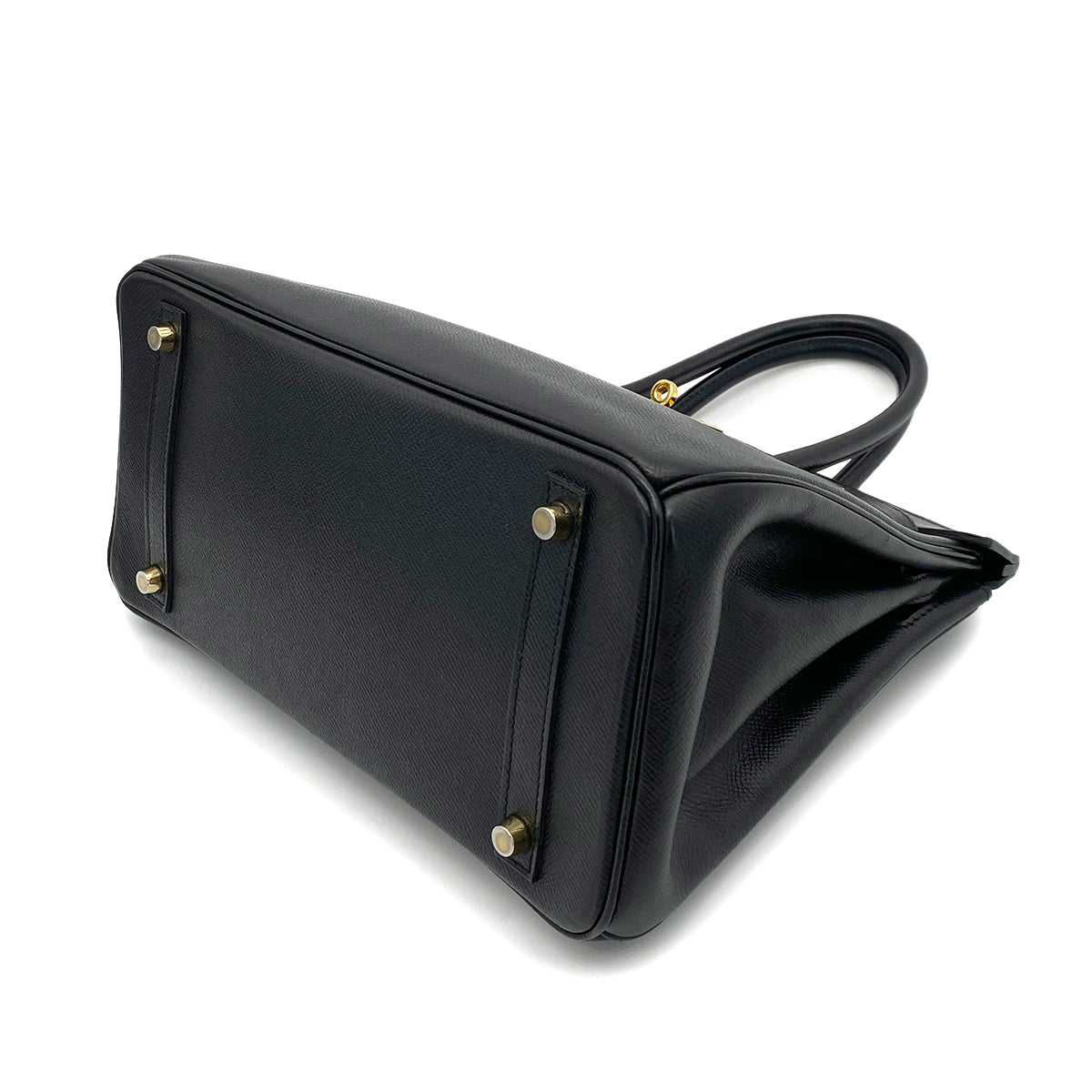 HERMES BIRKIN 30 BLACK EPSOM HAND BAG □O GHW 90255731