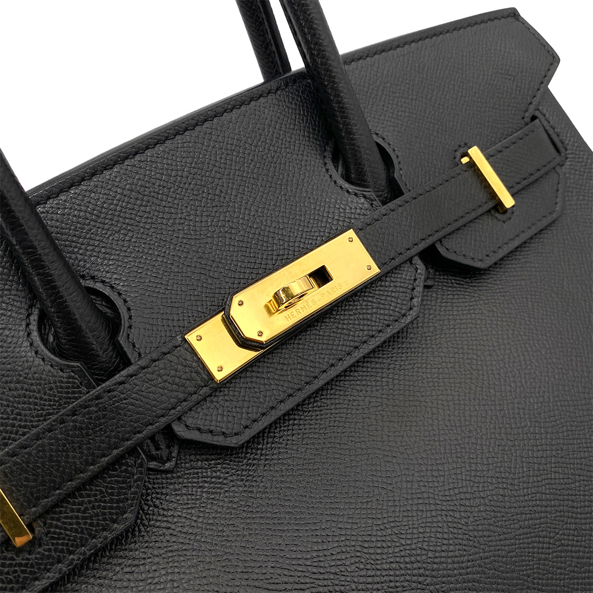 HERMES BIRKIN 30 BLACK EPSOM HAND BAG □O GHW 90255731