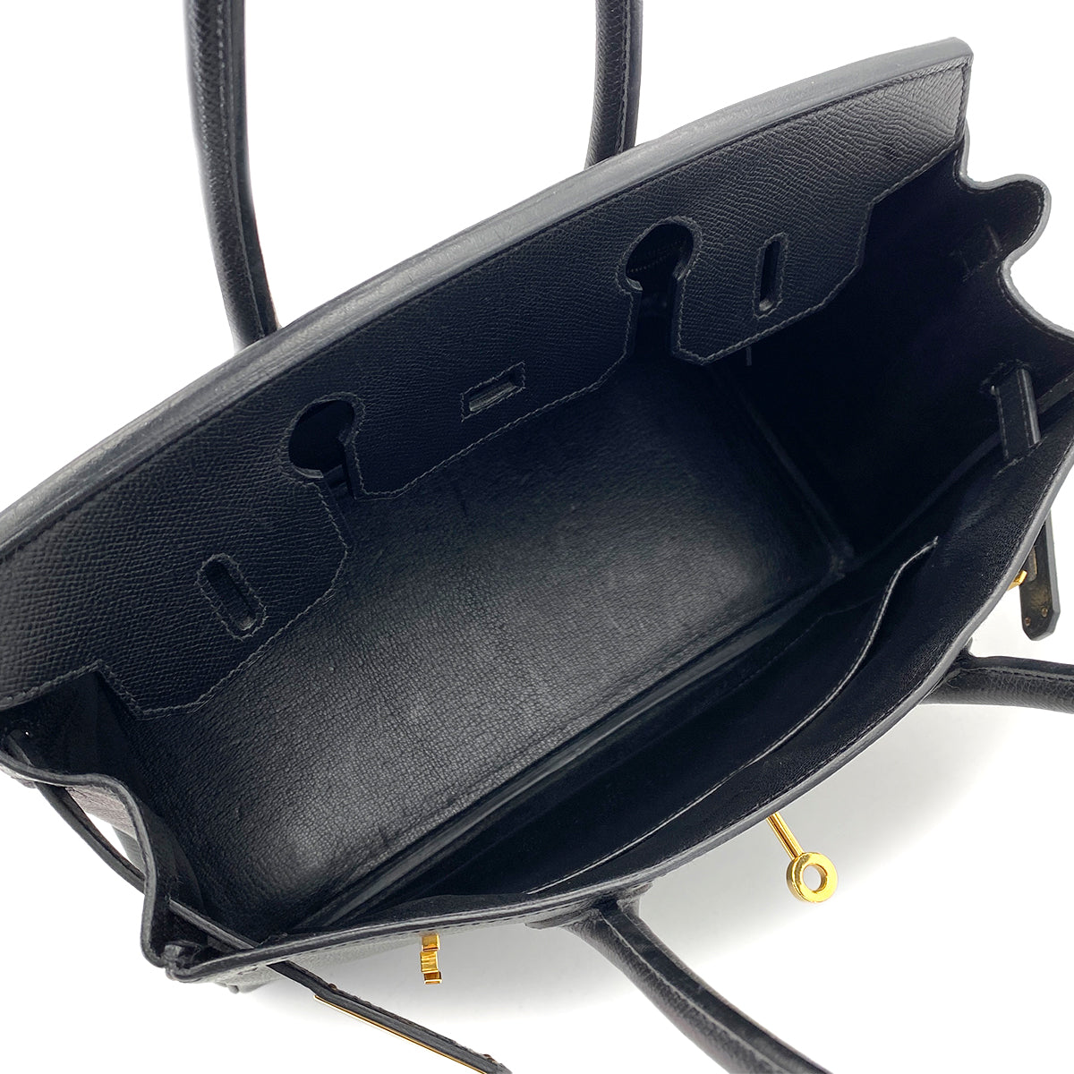 HERMES BIRKIN 30 BLACK EPSOM HAND BAG □O GHW 90255731