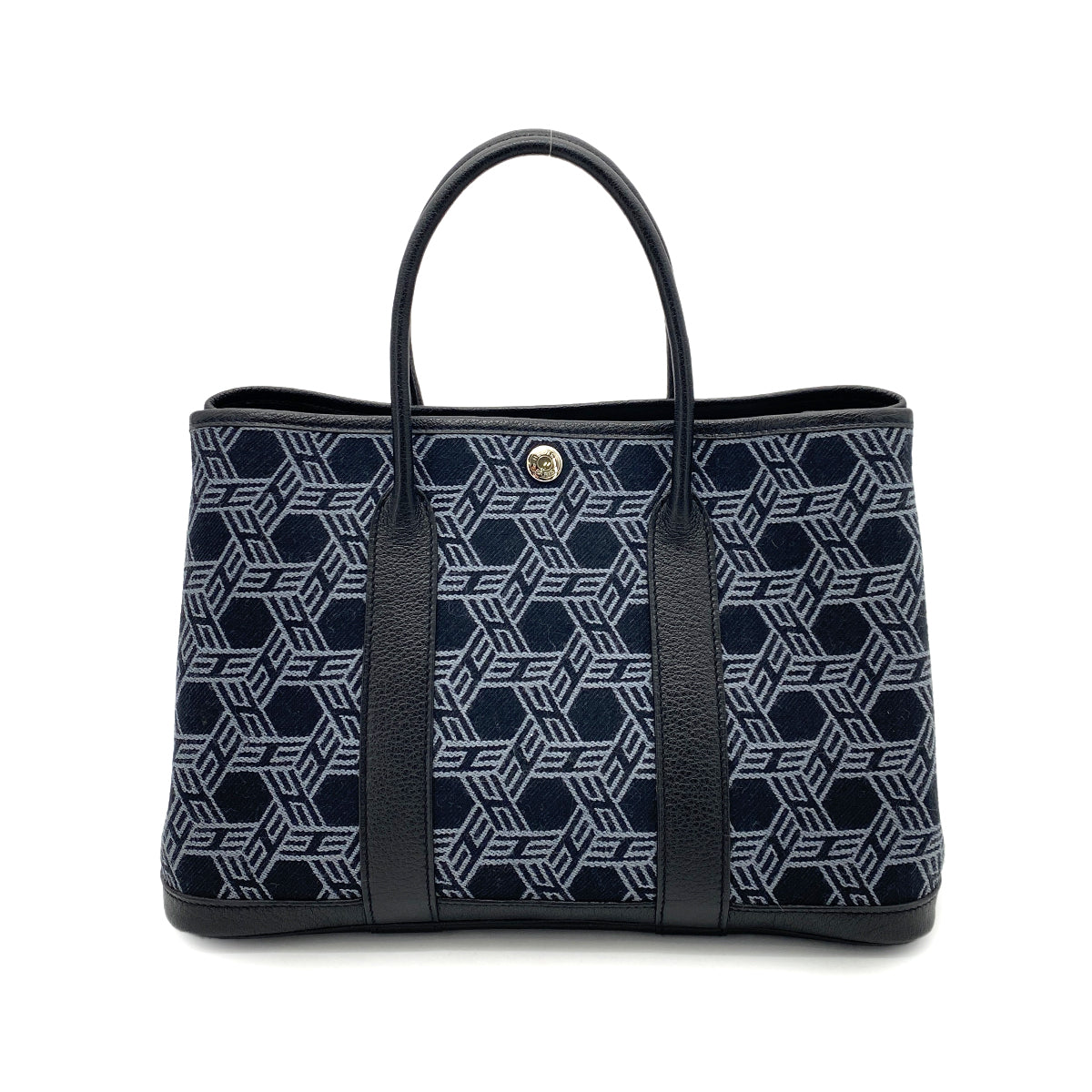 HERMES GARDEN PARTY TPM NAVY TOILE SO H TOTE BAG □K 90255765
