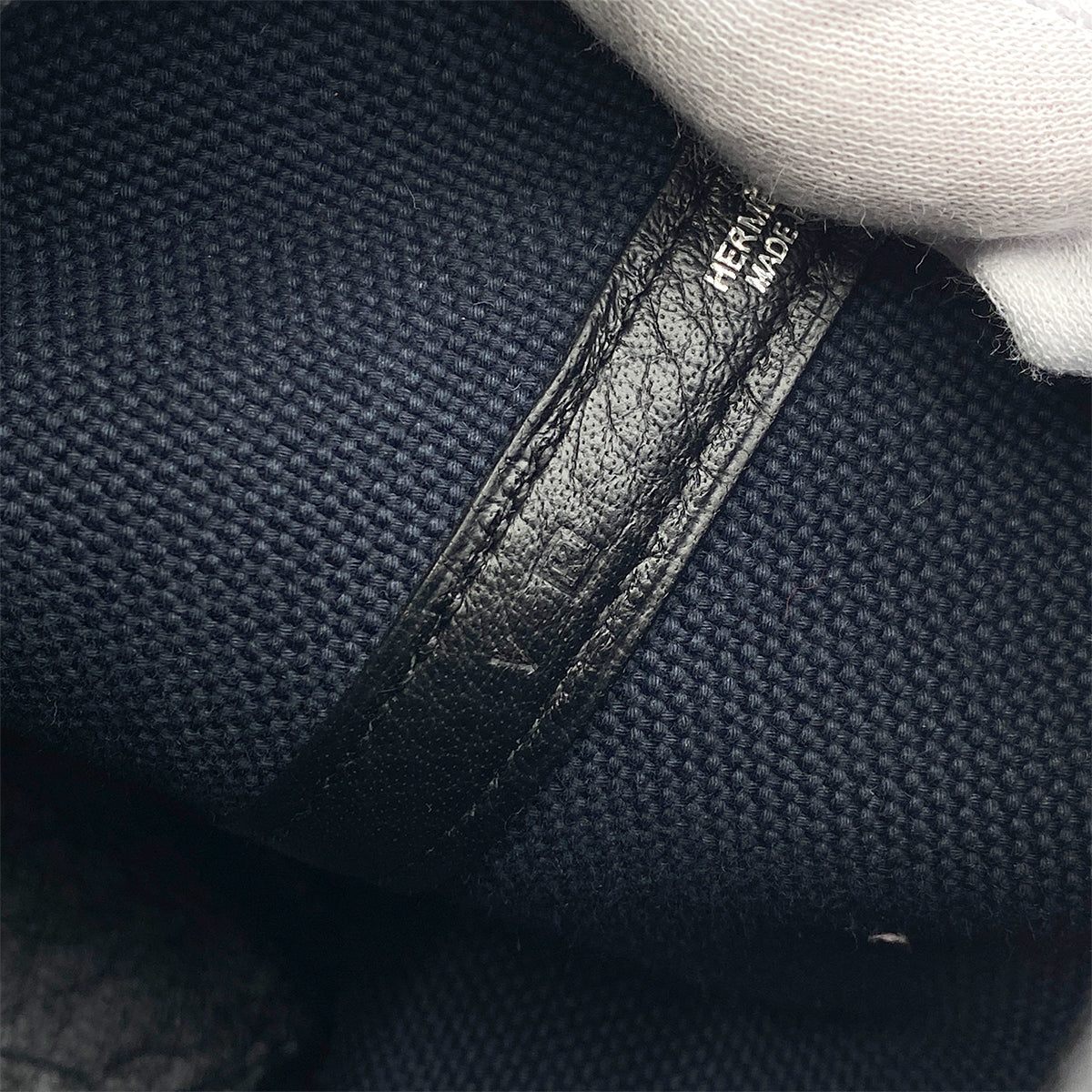 HERMES GARDEN PARTY TPM NAVY TOILE SO H TOTE BAG □K 90255765