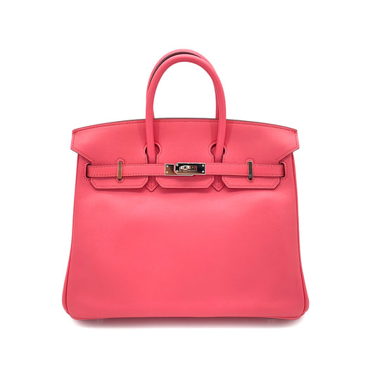 HERMES BIRKIN 25 ROSE AZALEE SWIFT HAND BAG A SHW 90255768