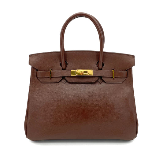 HERMES BIRKIN 30 MARON FRANCE EPSON HAND BAG □A 90255861
