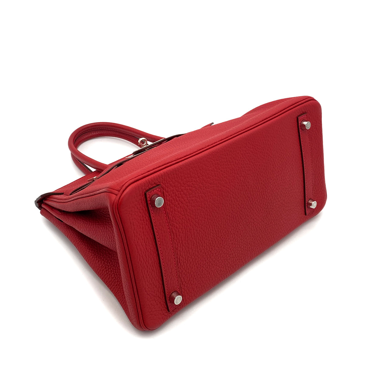 HERMES BIRKIN 30 ROUGE CASAQUE TAURILLON CLEMENCE HAND BAG □Q SHW 90255909