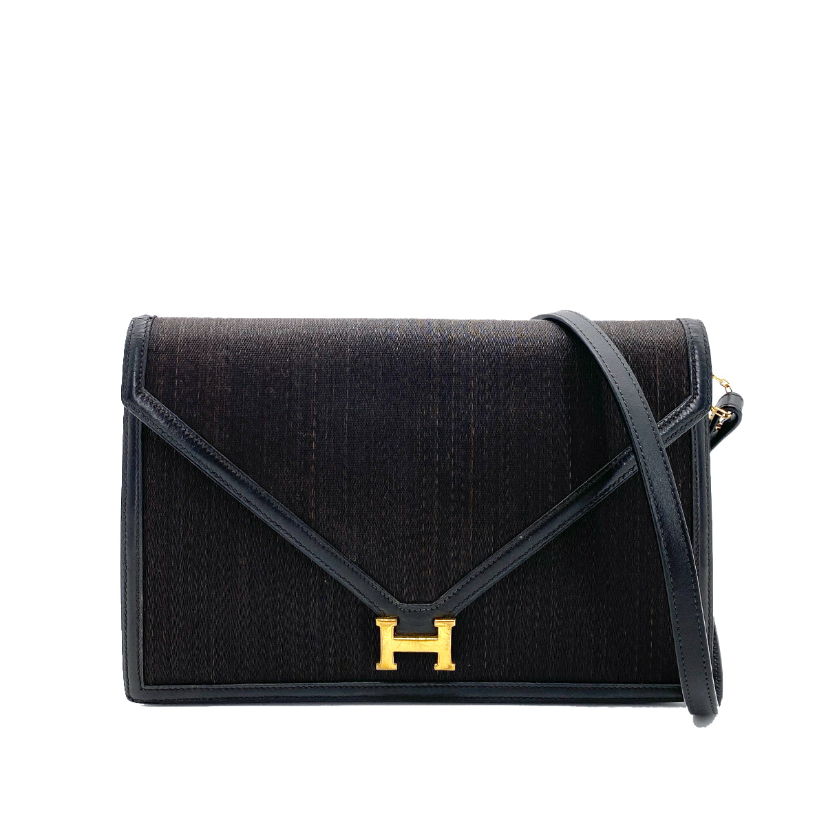 HERMES  LYDIE  CLUTCH BAG BOX CALF CRINOLIN 90255911