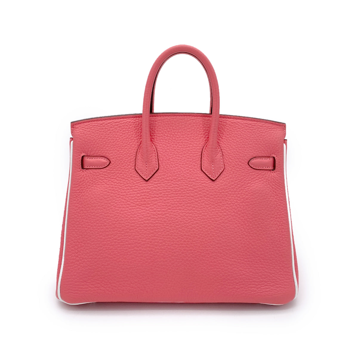 HERMES BIRKIN 25 ROSE LIPSTICK WHITE TAURILLON CLEMENCE HAND BAG D SHW SPO 90255927