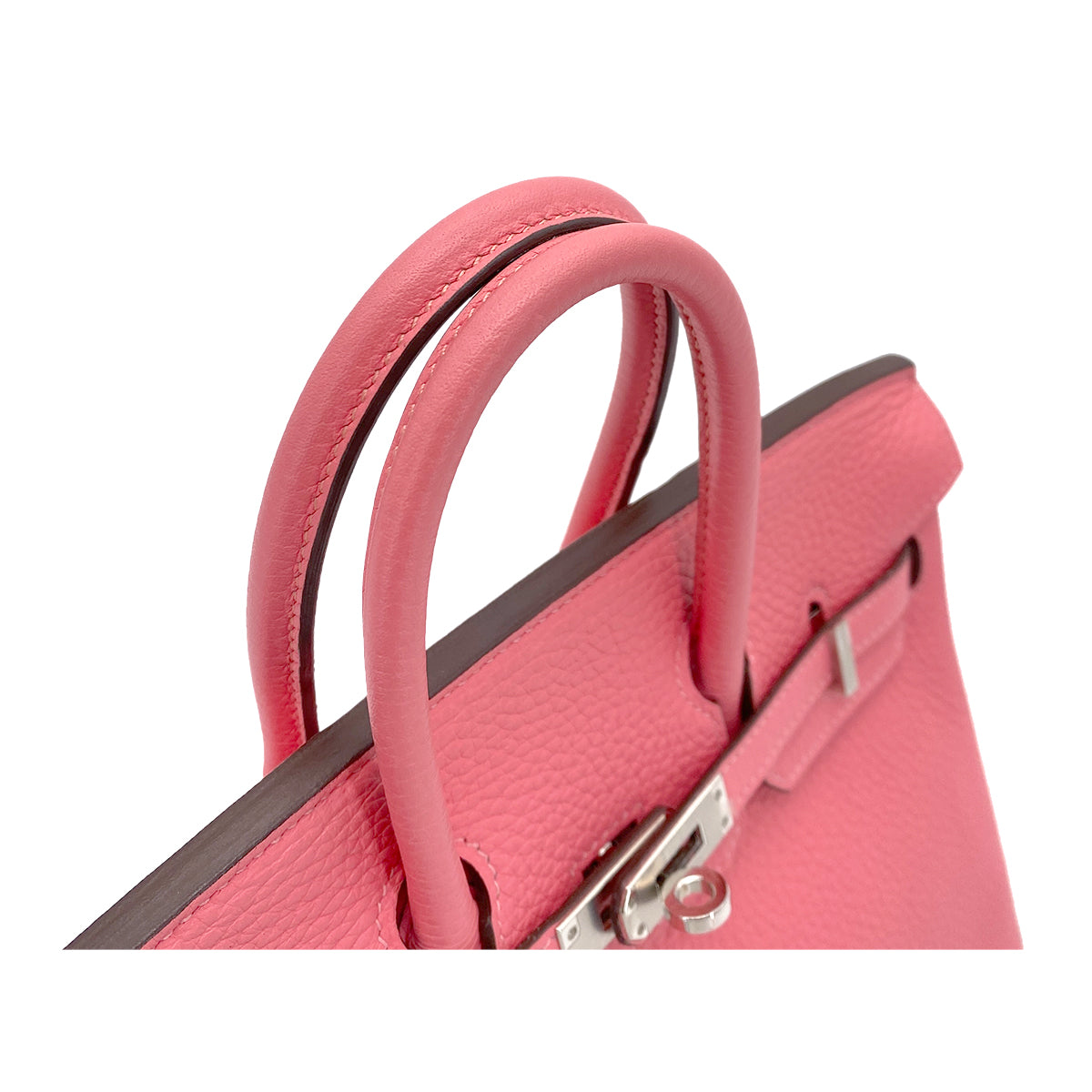 HERMES BIRKIN 25 ROSE LIPSTICK WHITE TAURILLON CLEMENCE HAND BAG D SHW SPO 90255927