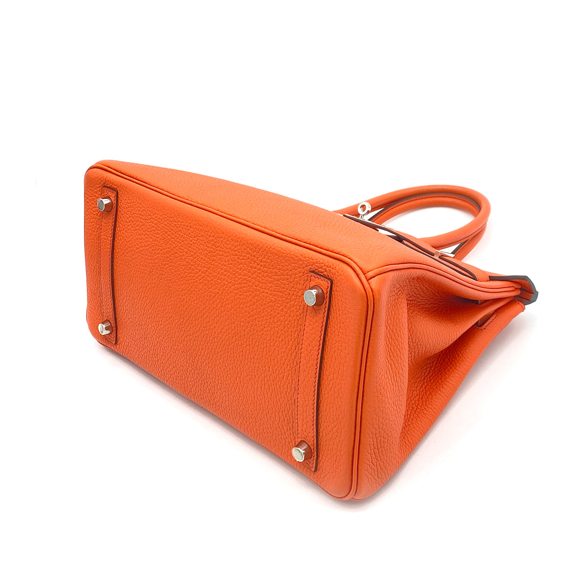 HERMES BIRKIN 30 ORANGE POPY TAURILLON CLEMENCE HAND BAG T SHW 90255931