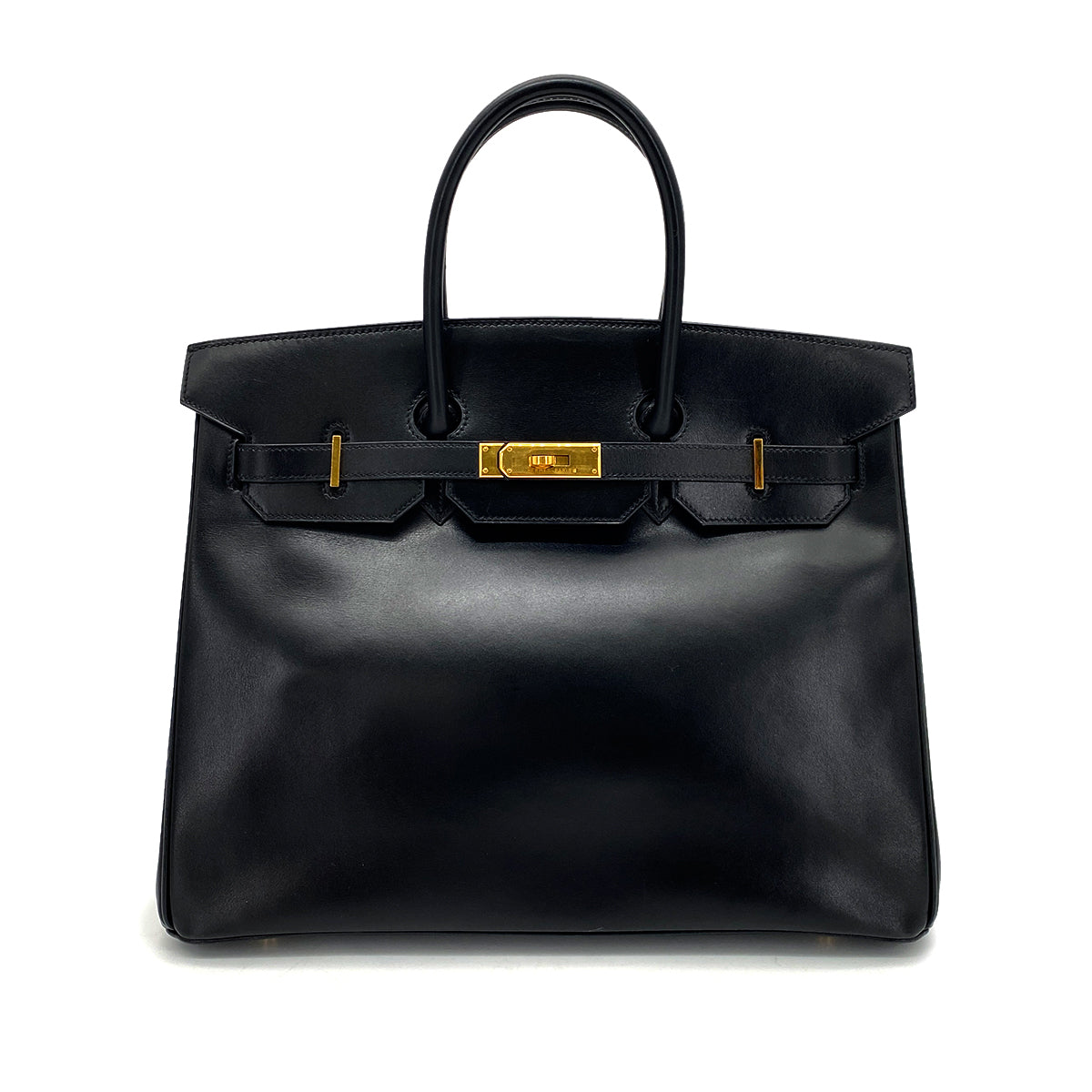 HERMES BIRKIN 35 BLACK BOXCALF HAND BAG □Ⅴ 90255944
