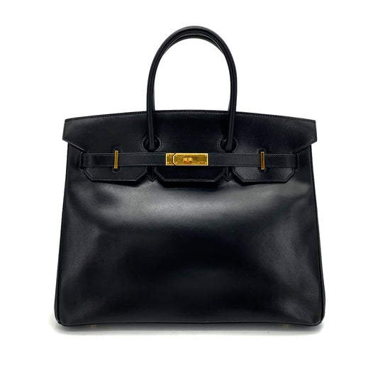 HERMES BIRKIN 35 BLACK BOXCALF HAND BAG □Ⅴ 90255944